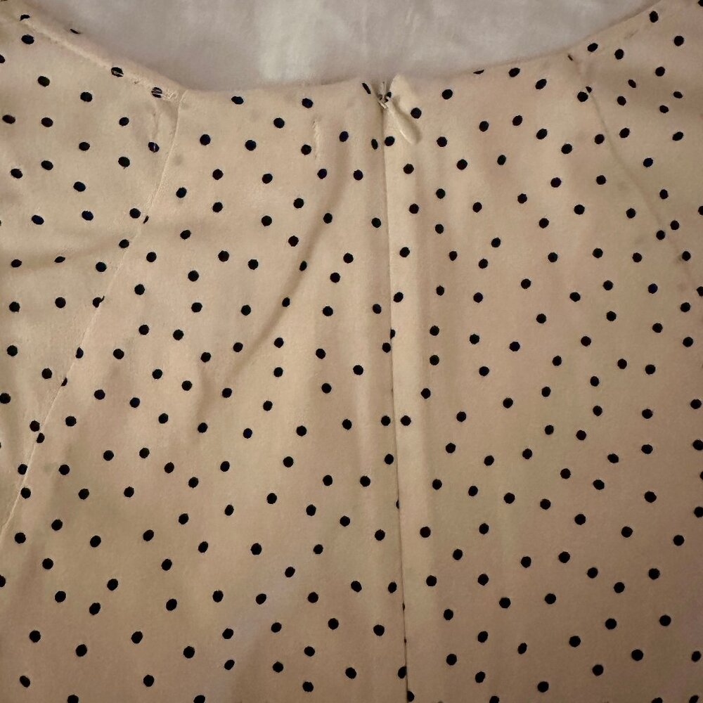 NWOT Reformation Novia Flutter Sleeve Dress, White & Black Polka Dot, Size 2 - Picture 13 of 13